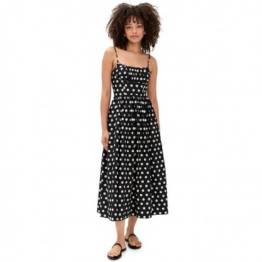 카라 카라 알바 여성 폴카 도트 미디 드레스 - Cara Cara Alba Womens Midi Dress 