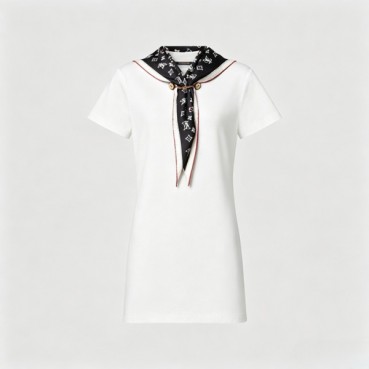 루이비통 여성 네이비컬 스카프 티셔츠 드레스 - Louis vuitton Womens Nautical Scarf Tshirt Dress 