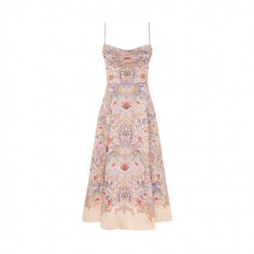 짐머만 여성 리벨리온 턱 미디 드레스 - Zimmermann Womens Rebellion Tuck Midi Dress 