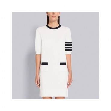 톰브라운 여성 화이트 원피스 - Thom Browne Womens White One