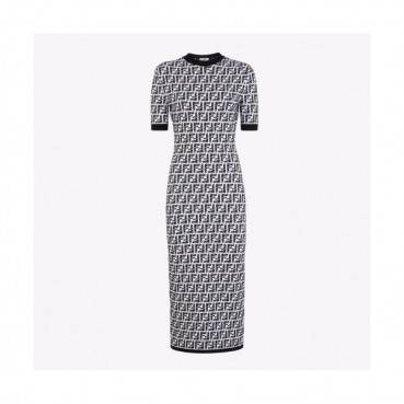 Fendi Womens Logo Long One-Pieces 