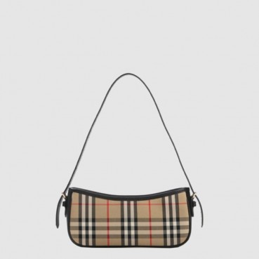 버버리 여성 빈티지 체크 호보 숄더 백 - Burberry Womens Vintage Check Hobo Shoulder Bag 