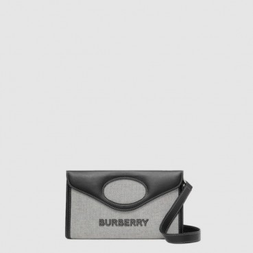 버버리 여성 캔버스 폴드오버 백 - Burberry Womens Canvas Foldover Bag 